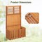 Wooden Raised Garden Bed with Privacy Screen - 25" L x 13" W x 41" H